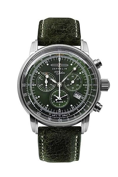 ZEPPELIN Chronograph 100 Jahre Zeppelin Fliegeruhr Lederband 42 mm 8680-4 günstig online kaufen