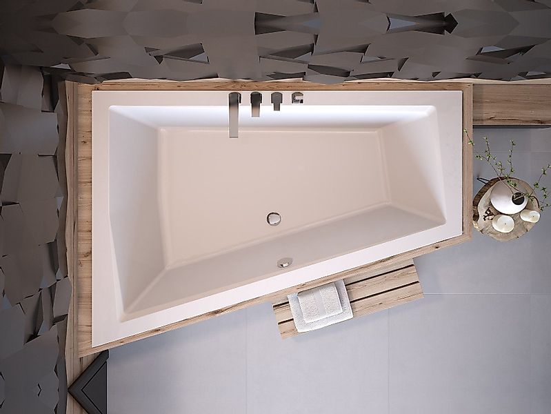 KOLMAN Badewanne Eckbadewanne Intima Slim 180x125, günstig online kaufen