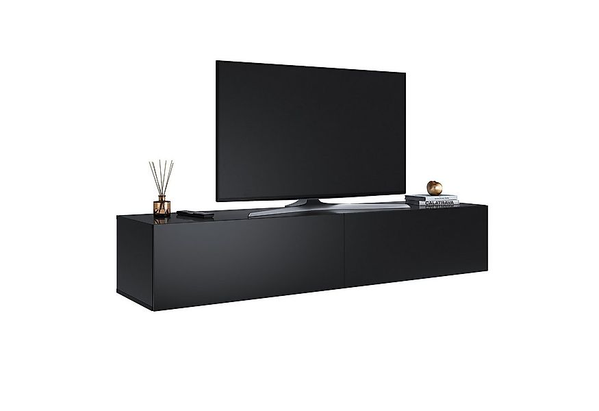 SONNI TV-Schrank Lowboard TV Schrank Schwarzer Hochglanz mit Klapptür günstig online kaufen