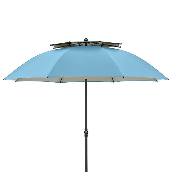 Doppler Balkonschirme Windprofi Ø 192 cm Blau mit Handöffner günstig online kaufen