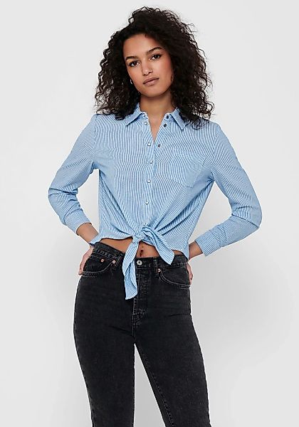 ONLY Hemdbluse "ONLLECEY LS KNOT SHIRT NOOS WVN" günstig online kaufen
