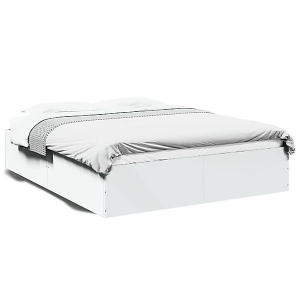 vidaXL Bett Bettgestell Weiß 150x200 cm Holzwerkstoff günstig online kaufen