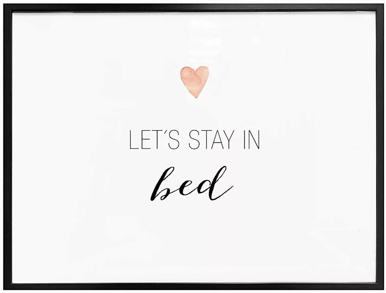 Wall-Art Poster »Let's stay in bed«, Schriftzug, (1 St.) günstig online kaufen