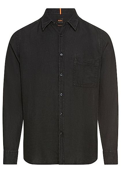 BOSS ORANGE Leinenhemd Relegant_6_M mit Markenlabel günstig online kaufen
