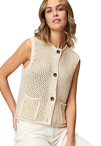 Zero Strickpullover zero Strickweste mit Glitzer günstig online kaufen