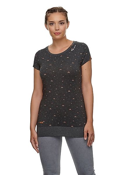 Ragwear Damen T-Shirt LESLY RAINBOW 2111-10024 Black 1010 Schwarz günstig online kaufen