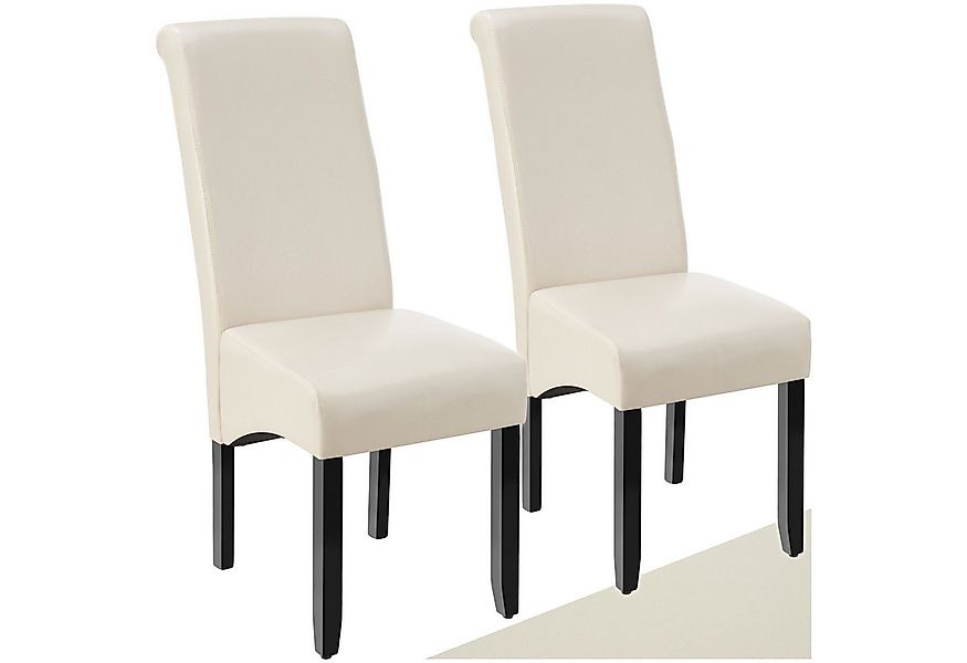 tectake Esszimmerstuhl Küchenstuhl, ergonomisch, massives Hartholz (Set, 2 günstig online kaufen