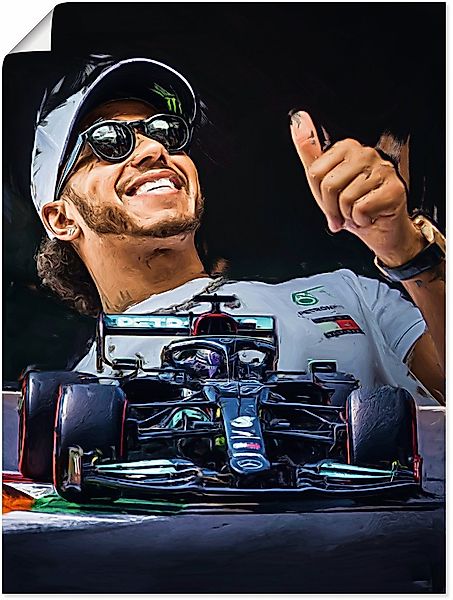 Artland Wandbild "Sir Lewis Hamilton alias LH44", Auto, (1 St.), als Alubil günstig online kaufen