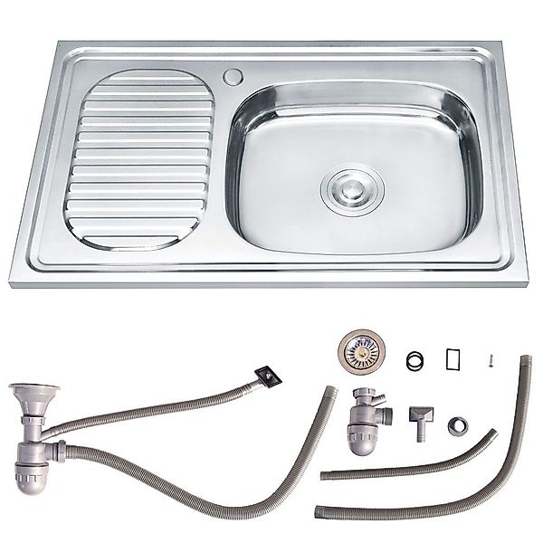 Melko Küchenspüle Edelstahlspüle Einbauspüle Spülbecken 80CM günstig online kaufen