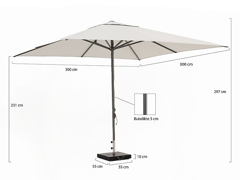 Shadowline Cuba Sonnenschirm 350x350 cm günstig online kaufen