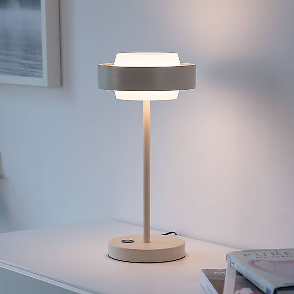SCHÖNER WOHNEN LED-Tischlampe Elmo, Sandbrise, 3000 K Dimmer günstig online kaufen