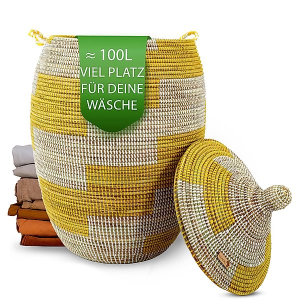 YAADU Wäschekorb mit Deckel 100L – günstig online kaufen