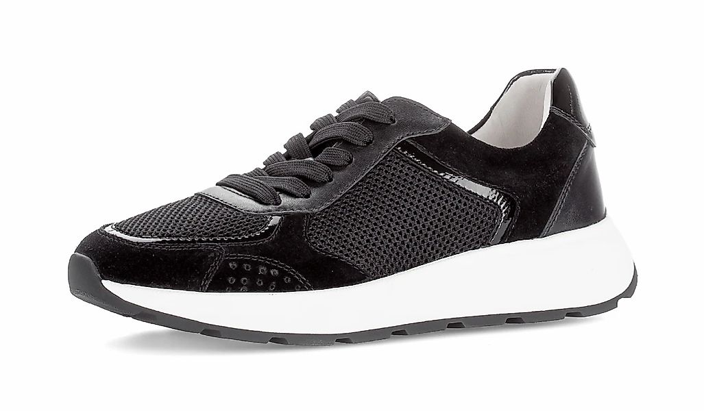 Gabor Keilsneaker, Freizeitschuh, Halbschuh, Schnürschuh, Kontrastbesatz an günstig online kaufen