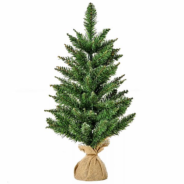 HOMCOM Weihnachtsbaum Tisch 0,6 m kleiner Christbaum Kunsttanne 70 Zweige L günstig online kaufen