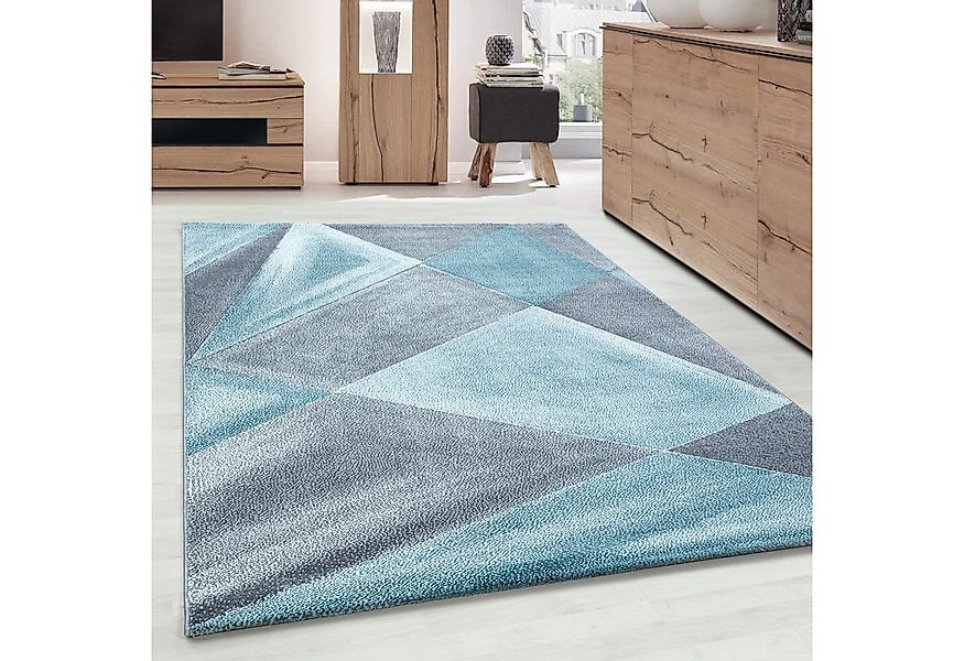 Carpettex Frisé-Teppich Geometrisch Design, Läufer, Höhe: 10 mm, Modern Kur günstig online kaufen