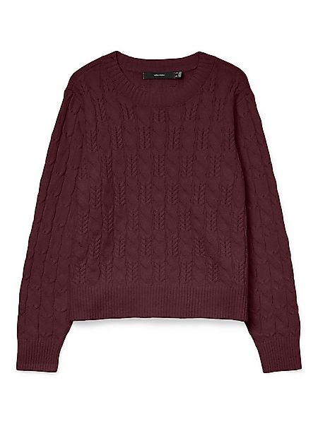 Vero Moda Strickpullover VMARIES LS O-NECK CABLE PULLOVER BF mit Zopfstrick günstig online kaufen