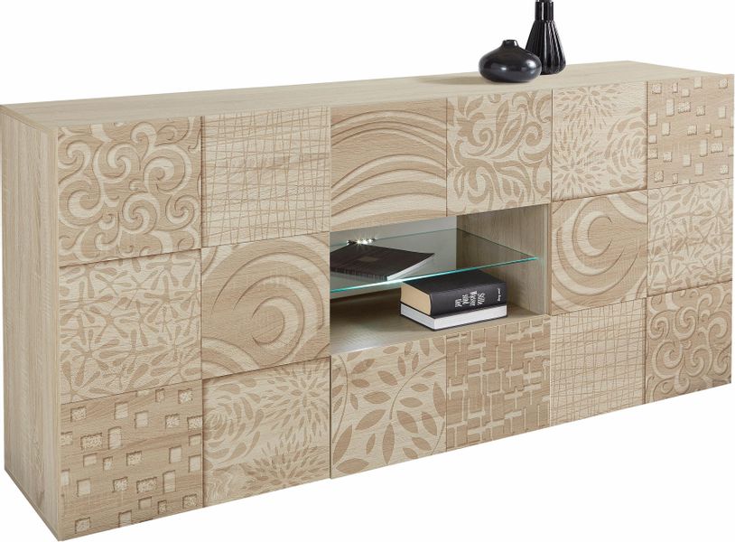 INOSIGN Sideboard "Miro" Breite 181 cm mit dekorativem Siebdruck günstig online kaufen