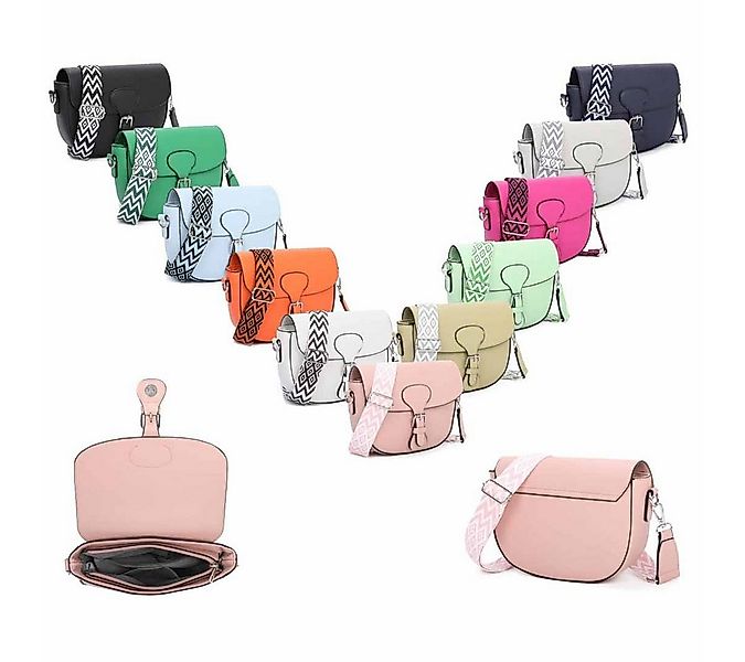 ITALYSHOP24 Schultertasche DAMEN TASCHE MINI Shopper Crossover Bodybag Umhä günstig online kaufen