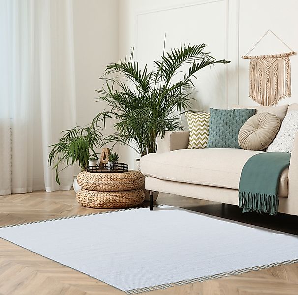 OTTO home Teppich »Cadis« rechteckig 5 mm Höhe Wendeteppich, mit Fransen, U günstig online kaufen