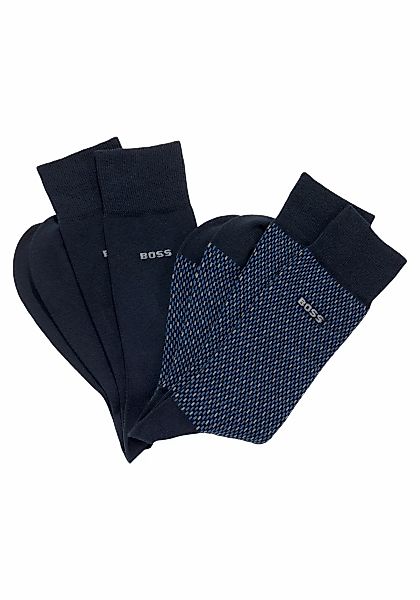 BOSS Socken "2P RS Minipattern CC", (Packung, 2er Pack), mit BOSS Schriftzu günstig online kaufen