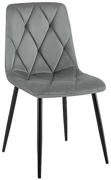 CLP Esszimmerstuhl Clairton, mit Stoff- oder Samtbezug, Metallgestell günstig online kaufen