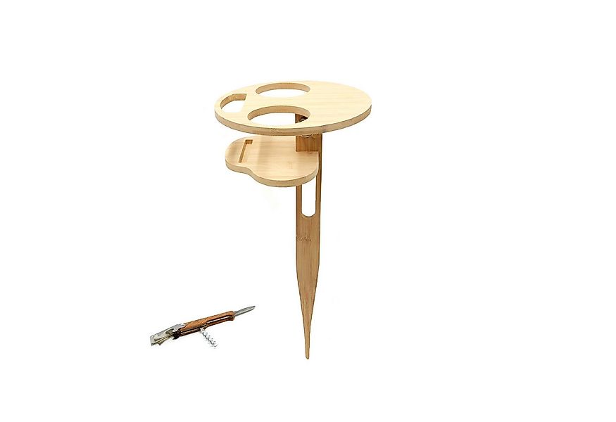 UNUS GARDEN Klapptisch Bierhalter klappbar,Biertisch aus Bambus (2-St) günstig online kaufen