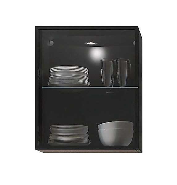 Feldmann-Wohnen Glashängeschrank W3S/60 Alu Black (passend günstig online kaufen