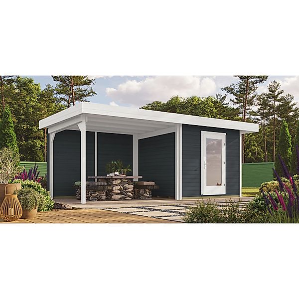 OBI Outdoor Living Holz-Gartenhaus Florenz Flachdach Lasiert 530 cm x 314 c günstig online kaufen