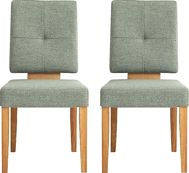 Home affaire Esszimmerstuhl "Ponza Polsterstuhl" (Set) 2 Stk.Gestell Eiche günstig online kaufen