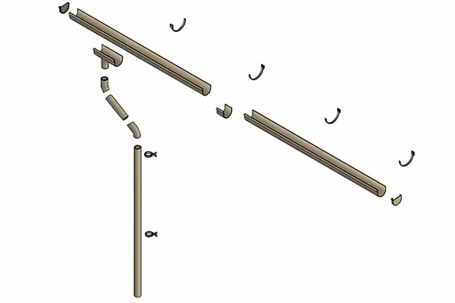 Skanholz Regenrinne 400 cm, PVC günstig online kaufen