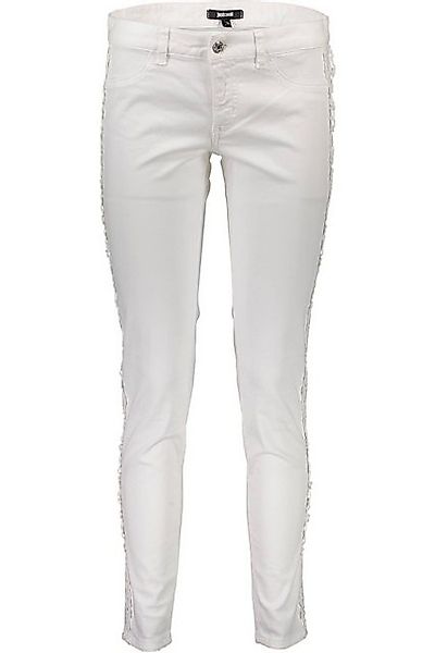 Just Cavalli 5-Pocket-Hose Elegante Damenhose Weiß mit Taschen & Einsätzen günstig online kaufen