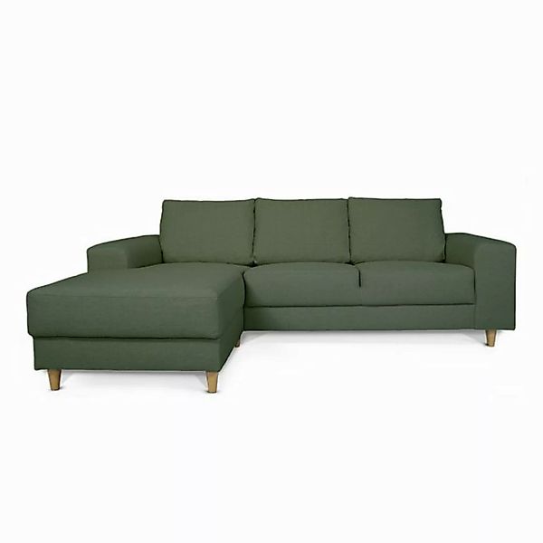 ebuy24 Sofa Nordic Sofa mit Chaiselong links gewendet grün. günstig online kaufen