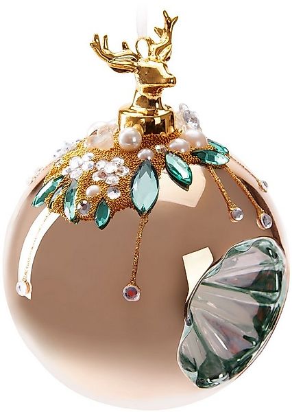 BRUBAKER Weihnachtsbaumkugel Premium Weihnachtskugel - Tiere mit Blumen - 1 günstig online kaufen