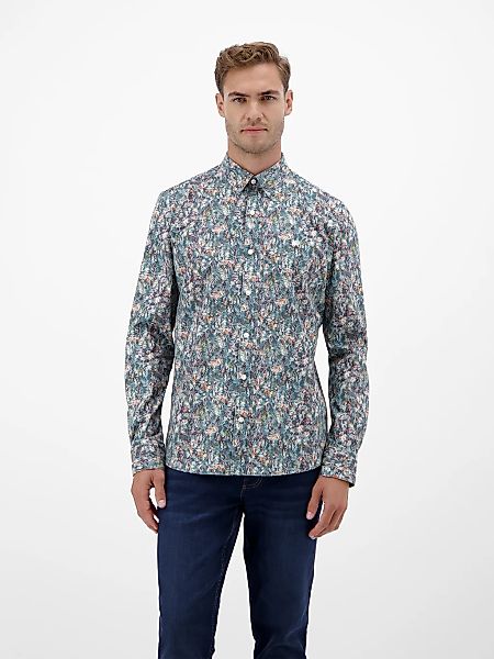 LERROS Langarmhemd "Grafisch inszeniertes Poplinhemd für Herren" günstig online kaufen