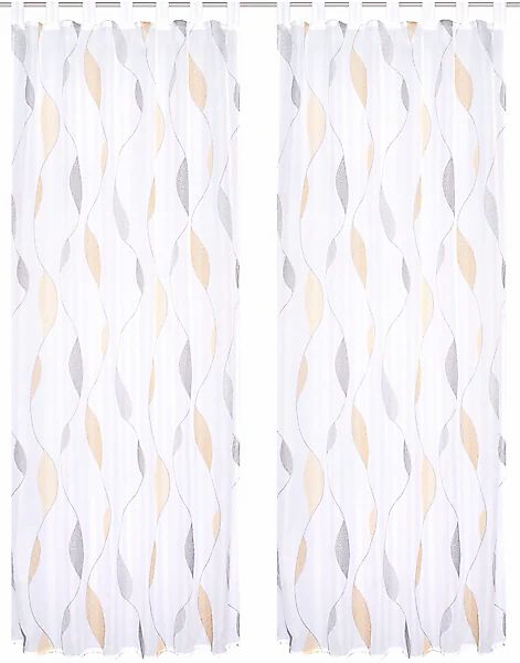 HOME WOHNIDEEN Vorhang »PAOLO« Schlaufen 2 Stk. tlg. 2er Pack Schlaufenscha günstig online kaufen