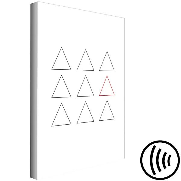 Bild auf Leinwand Ein anderes Dreieck – eine minimalistische Grafik im Bank günstig online kaufen