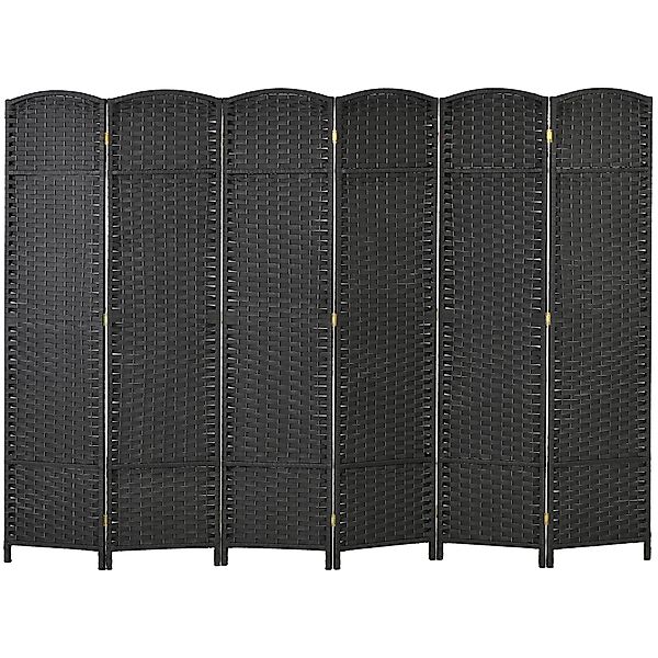 HOMCOM Paravent 6-teilig 240 x 170 cm Raumteiler Faltbar Trennwand aus Bamb günstig online kaufen