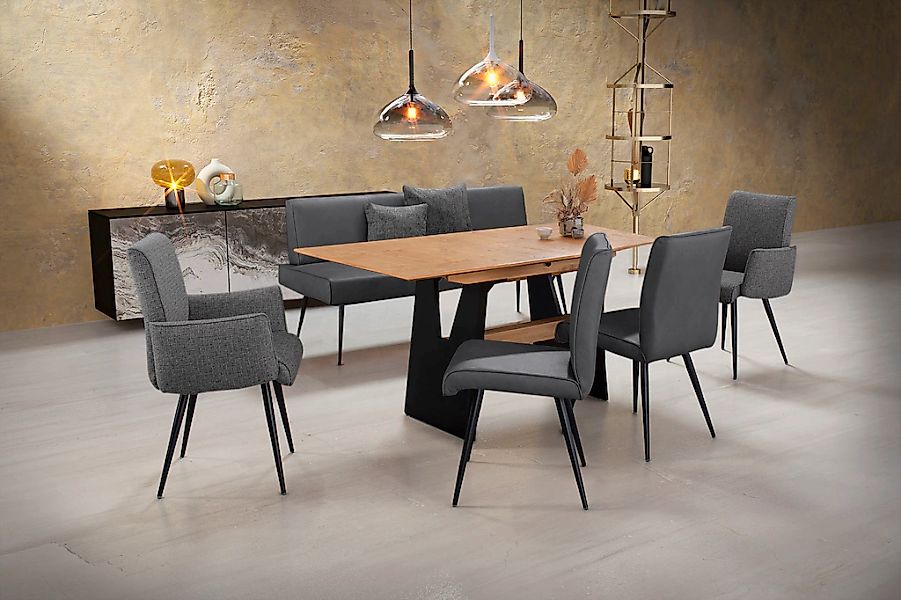 K+W Komfort & Wohnen Essgruppe "Giacomo I" Polsterbank, 2 Stühle und 2 Arml günstig online kaufen