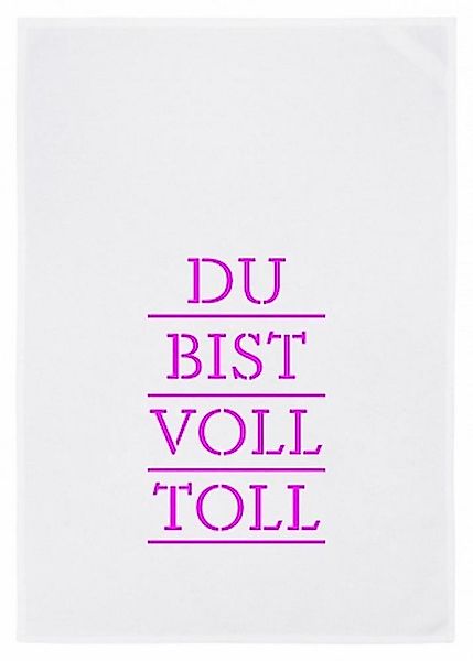 17,30 Hamburg Geschirrtuch DU BIST VOLL TOLL, neon Pink, (1-tlg), 50x70cm, günstig online kaufen