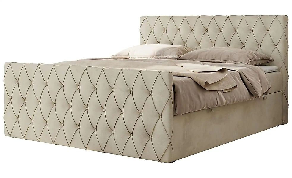 Boxbett mit Bettkasten Miren Duo ¦ beige ¦ Maße (cm): B: 201 H: 110 Betten günstig online kaufen