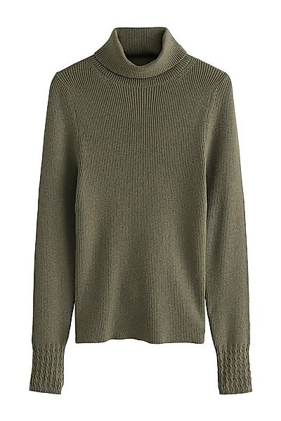 Next Strickpullover Gerippter Rollkragenpullover mit Wollanteil (1-tlg) günstig online kaufen