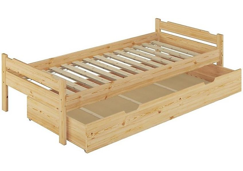 ERST-HOLZ Bett Einzelbett für Jugendliche und Erwachsene Kiefer natur, Kief günstig online kaufen