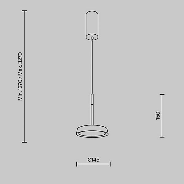Maytoni LED-Hängeleuchte El, Ø 15,3 cm, gold, Aluminium günstig online kaufen