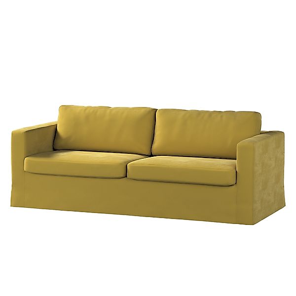Bezug für Karlstad 3-Sitzer Sofa nicht ausklappbar, lang, olivegrün, Bezug günstig online kaufen