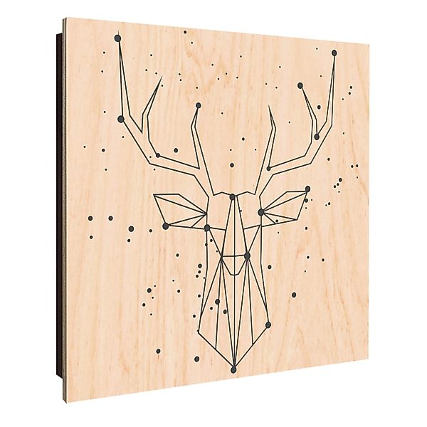 Banjado Schlüsselkasten Holz 30x30cm Schwarz Scharnier Rechts 50 Haken Desi günstig online kaufen