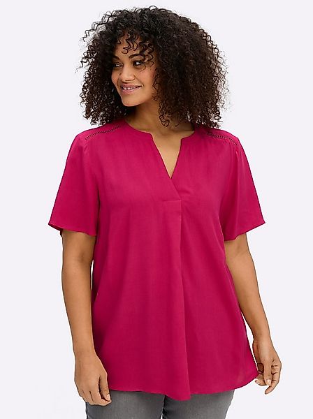 Sheego Klassische Bluse Tunika Kurzarm günstig online kaufen