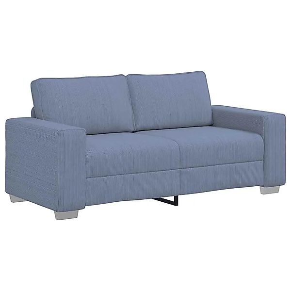 vidaXL Zweisitzer-Sofa Blau 140 cm Cordstoff 4105203 günstig online kaufen