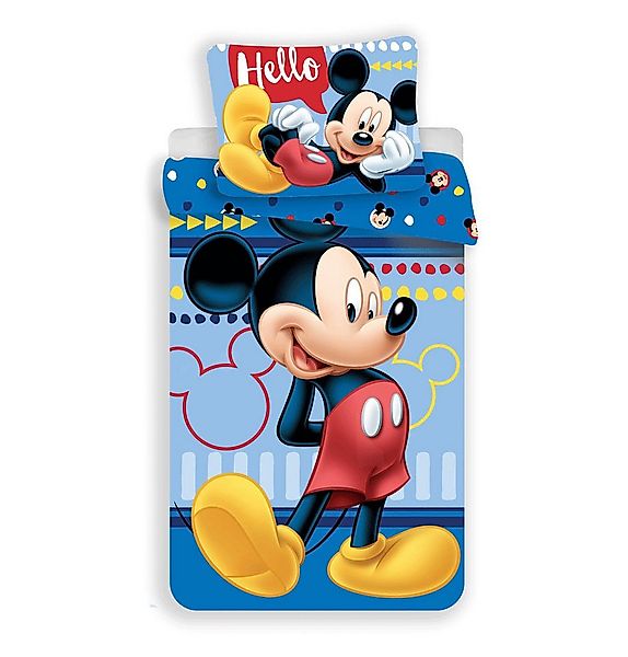 Disney Mickey Mouse Bettwäsche Set 2 tlg. Wendebettwäsche Größe: 140x200 cm günstig online kaufen
