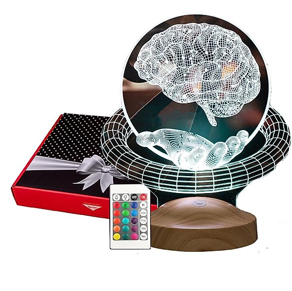 Geschenkelampe LED Nachttischlampe Gehirn-Hand 3D Geschenk günstig online kaufen