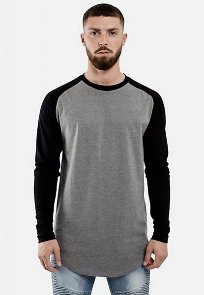 Blackskies T-Shirt Baseball Longshirt T-Shirt Grau Schwarz Large günstig online kaufen